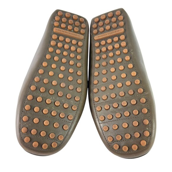 BOTTEGA VENETA Khaki Green Douglas Driver Loafers Intrecciato Woven 39.5- 6.5US - Picture 9 of 11